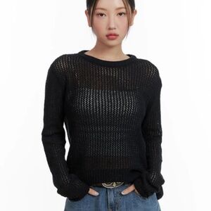 Zara thin sheer sweater - S